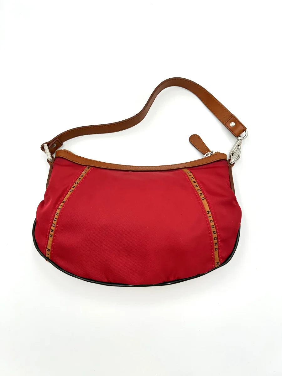 Richmond Borsa da spalla Nylon e vera pelle - blu e rosso - immagine 4