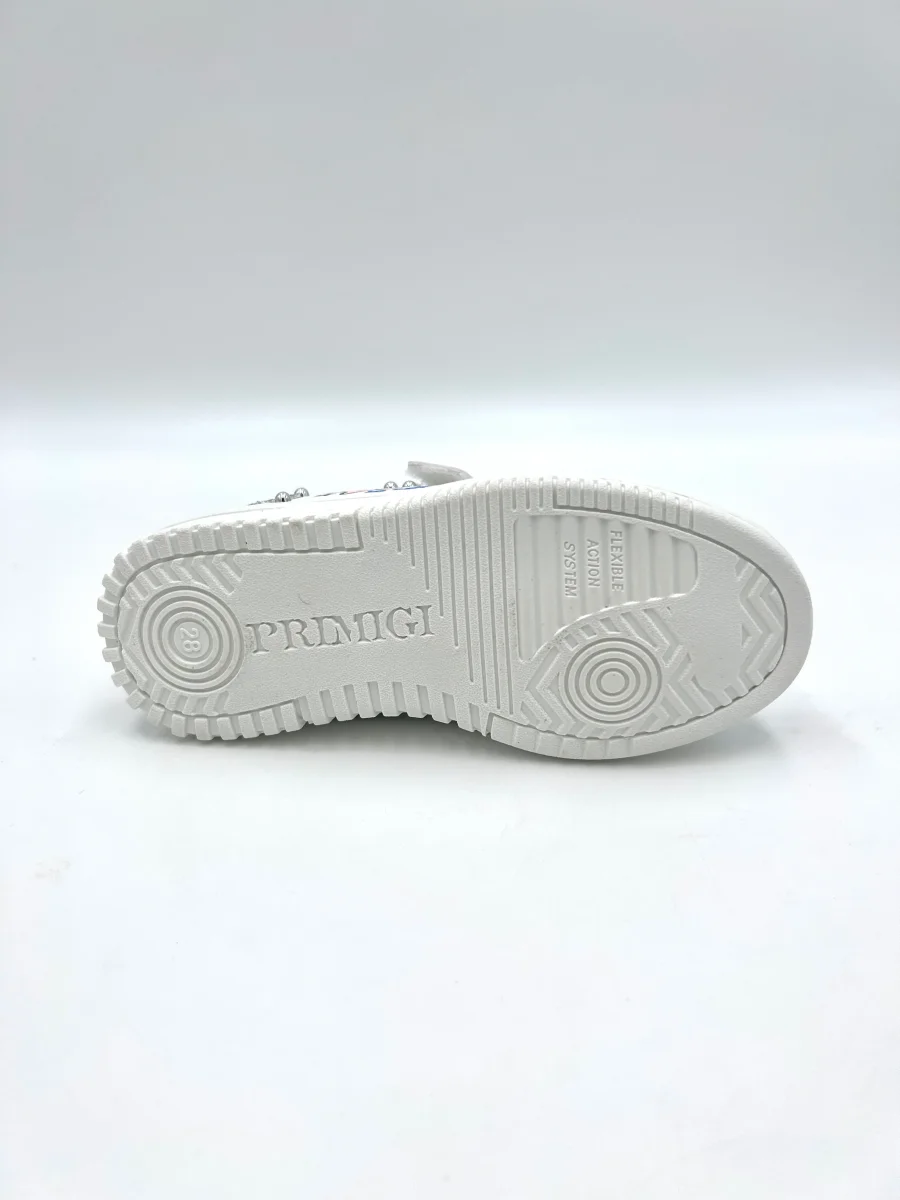 Primigi kids Sneakers bianca con scritte e glitter argento - immagine 6