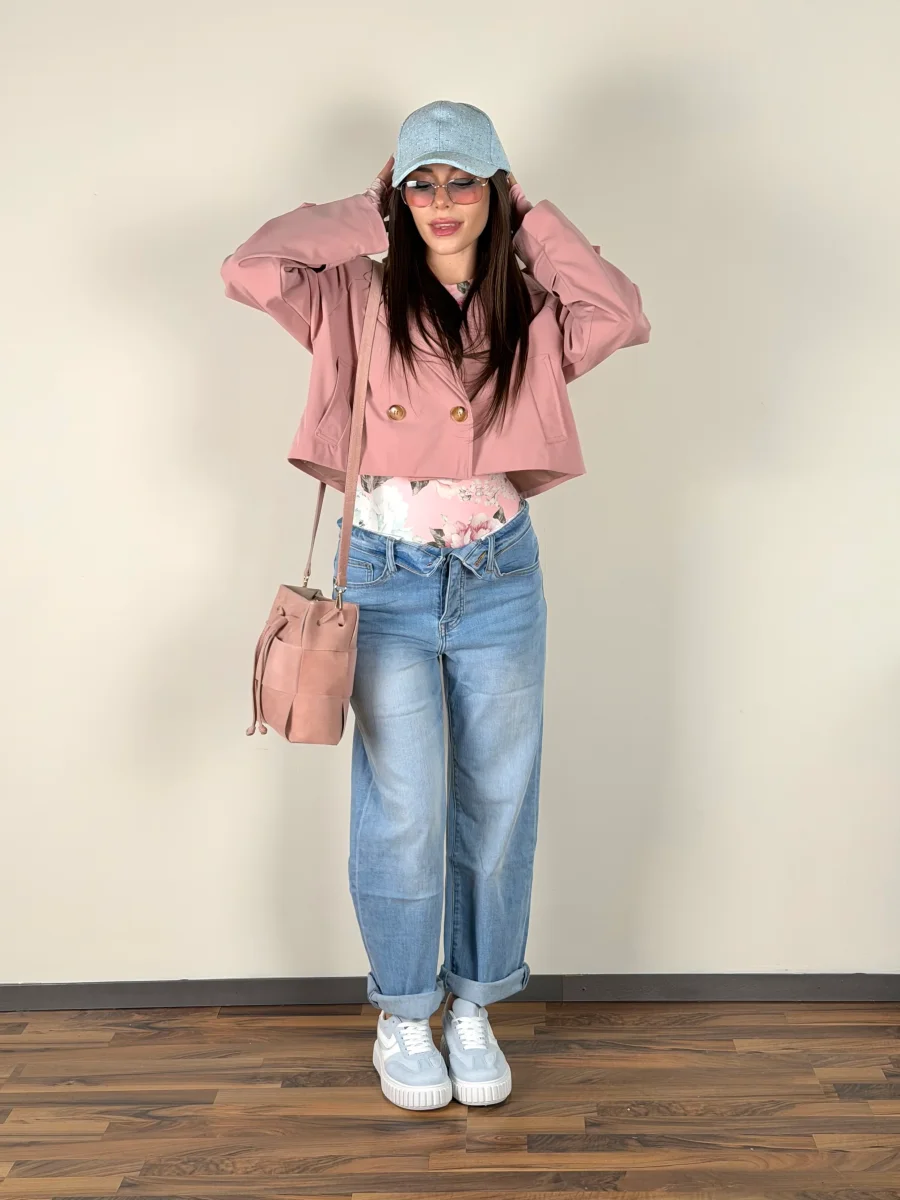 Trench crop rosa - immagine 7