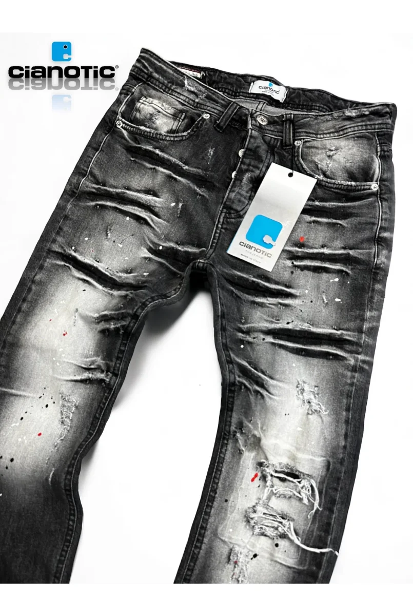 Jeans CIANOTIC regular fit RONNY black - immagine 5