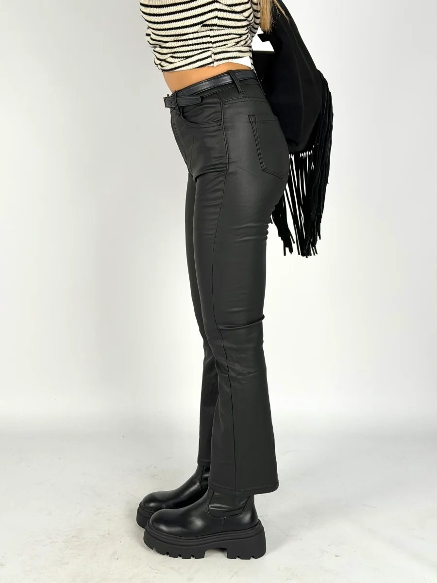 Pantalone ecopelle Dylan nero - immagine 3