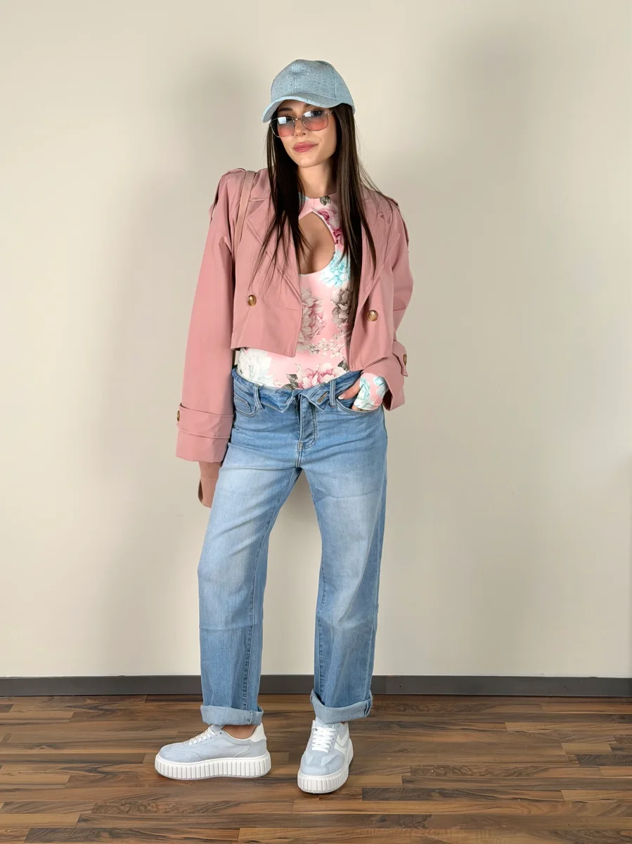 Trench crop rosa - immagine 8