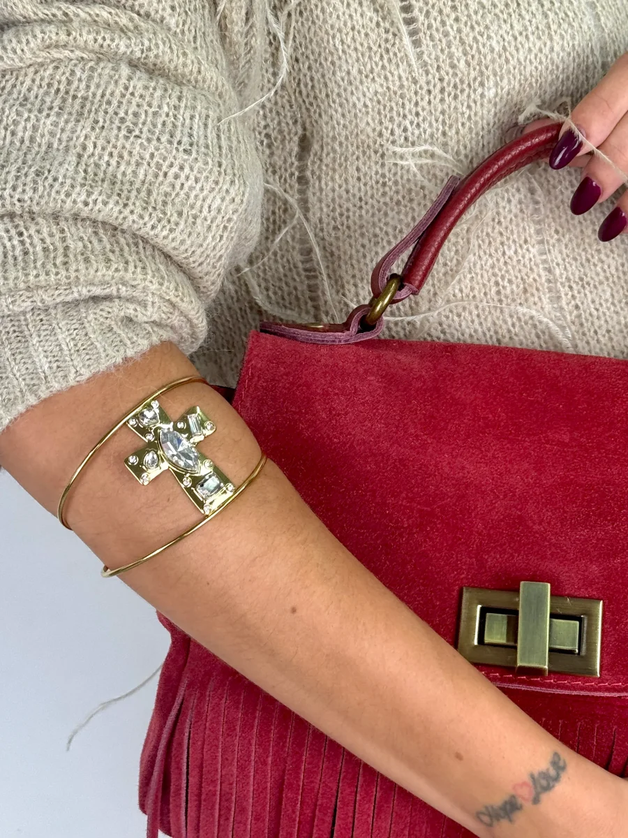 Bracciale rigido maxi croce - immagine 3