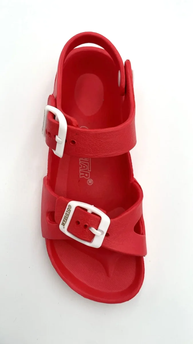 Goldstar Sandaletto unisex per bambini in gomma - Regolabile, rosso - immagine 3