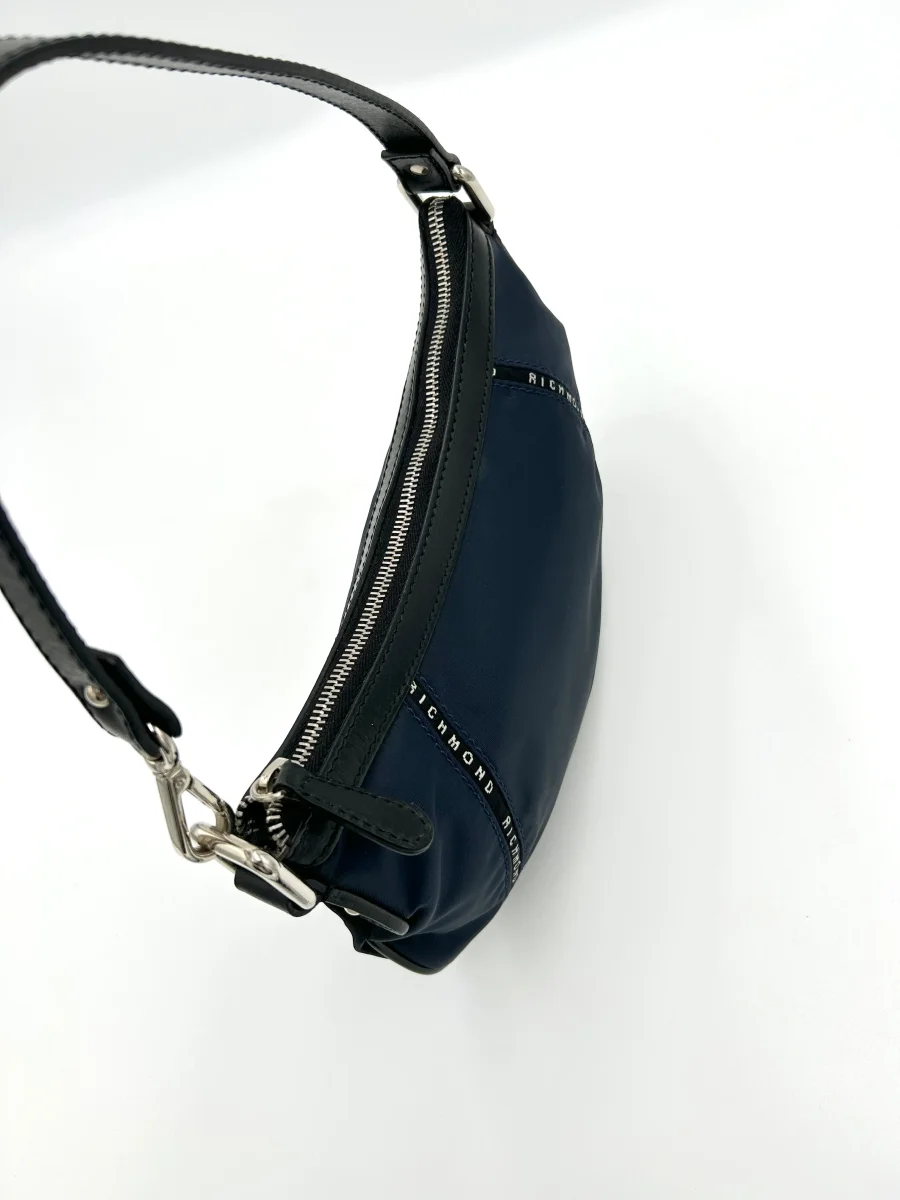 Richmond Borsa da spalla Nylon e vera pelle - blu e rosso - immagine 9