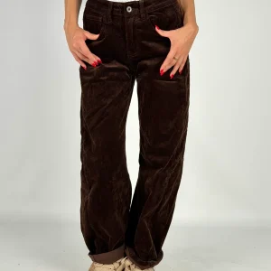 Pantalone velluto balloon moro
