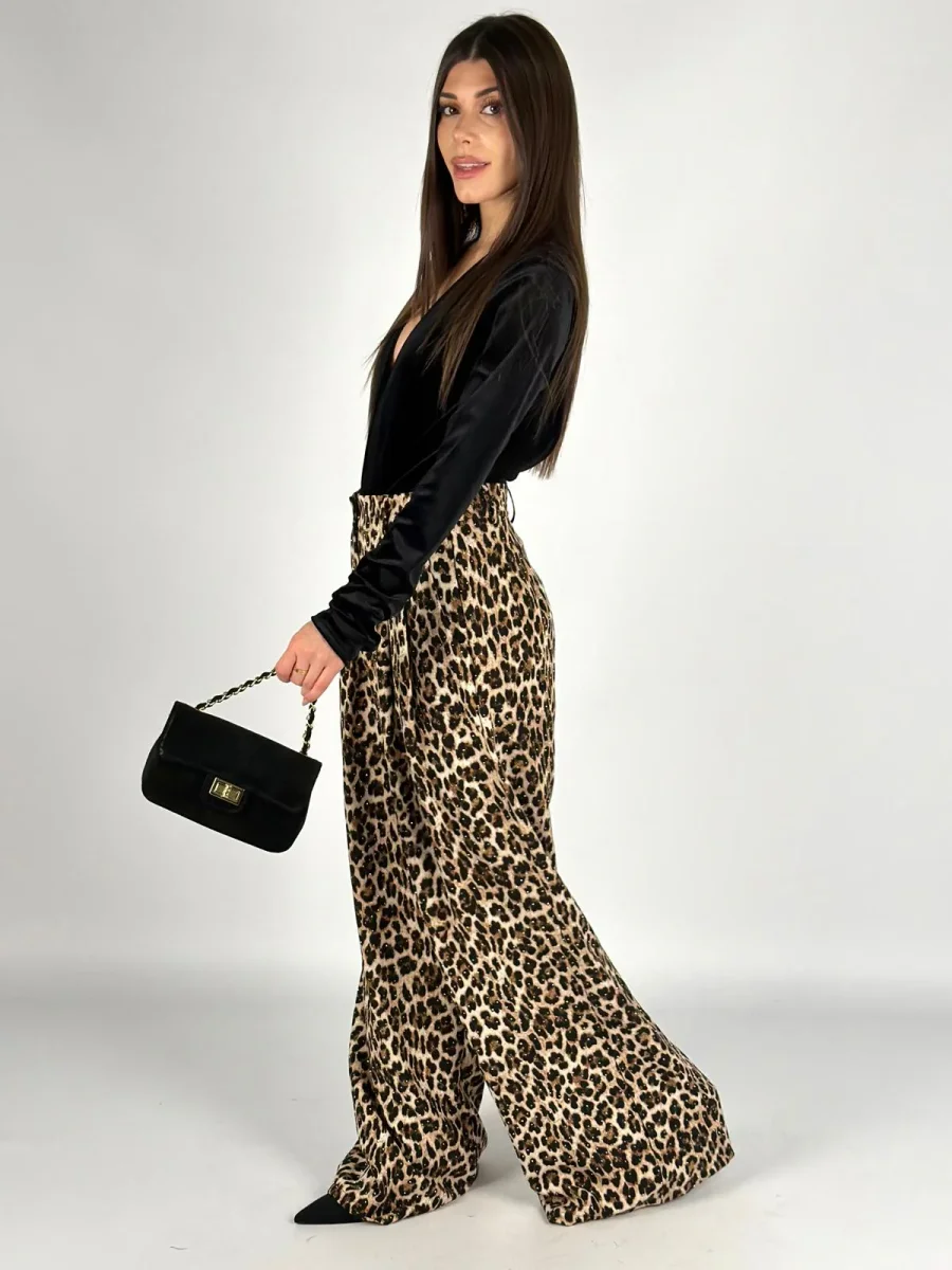 Pantalone leopard glitter - immagine 4