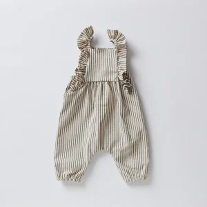 Salopette Aventiquattrore in tela con piccole righe