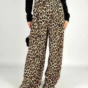 Pantalone leopard glitter