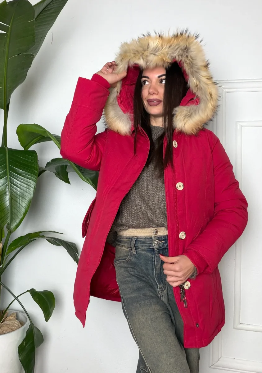 Giaccone Parka rosso - immagine 2