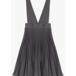 Abito Dixie nero plissettato con bretelle