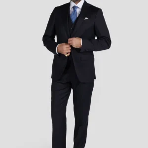 Abito Tre Pezzi In Lana Blu