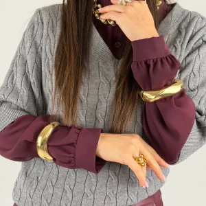 Bracciale rigido geometrico