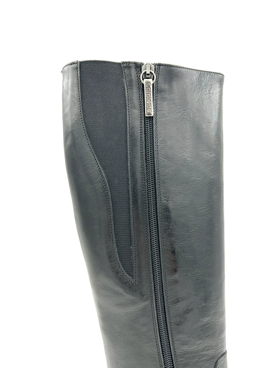 Calpierre Stivale alto elasticizzato con chiusura zip - in pelle nero - immagine 6