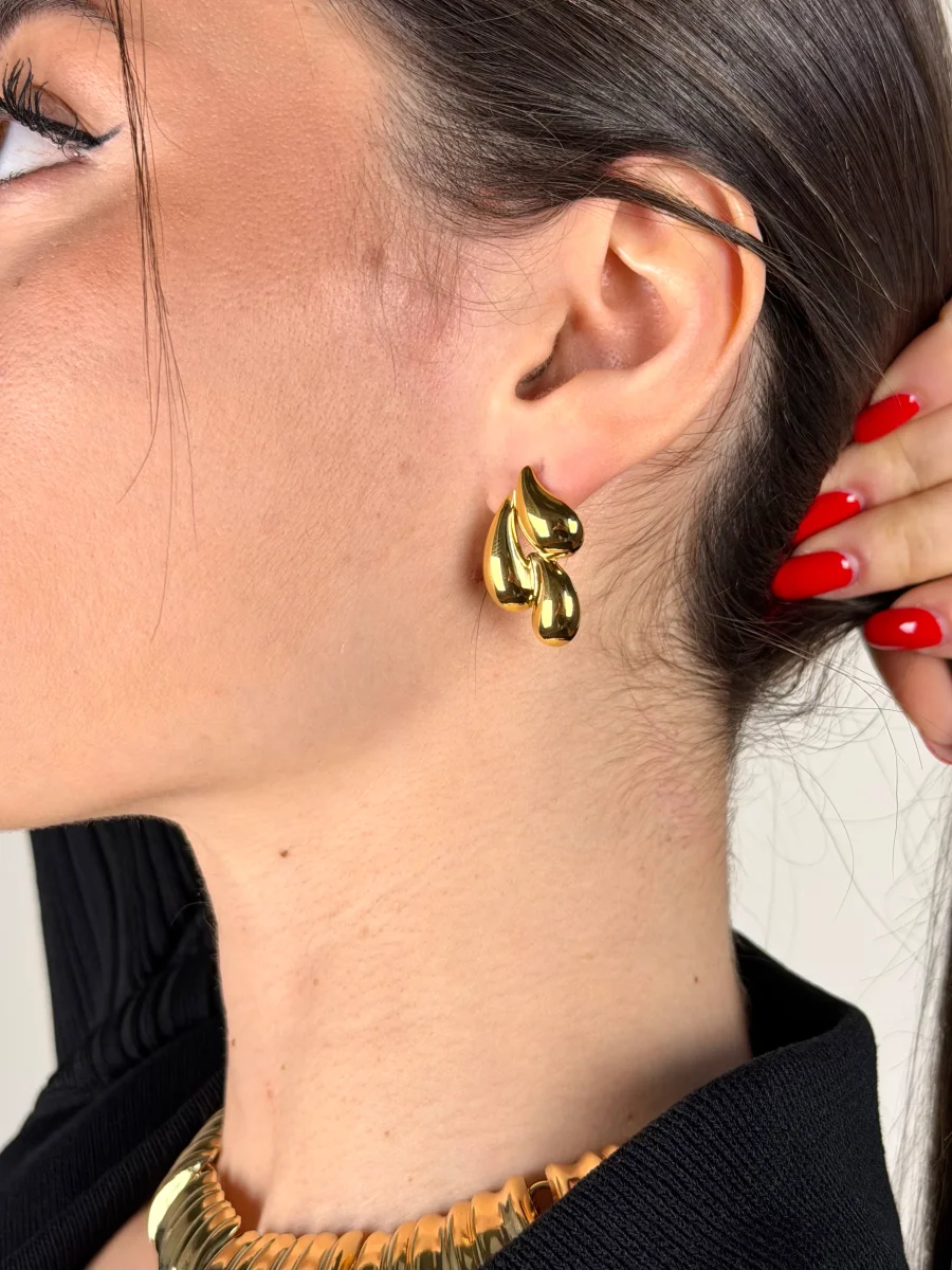 Orecchini 3 gocce - 2 colori - immagine 2