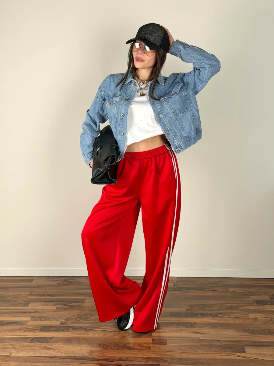 Giubbino denim zirconi - immagine 7