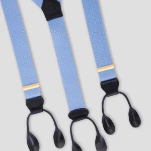 Bretelle Sartoriali Micropois Azzurro/Bianco