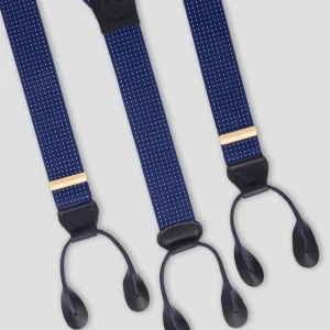 Bretelle Sartoriali Micropois Bluroyale/Bianco