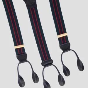 Bretelle Sartoriali Regimental Verde Rosso Blu