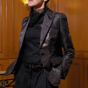 Blazer Jacquard Nero