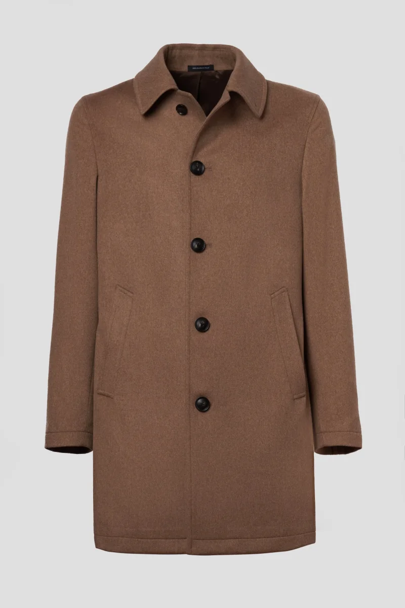 Cappotto In Cashmere cammello tessuto Loro Piana - immagine 4