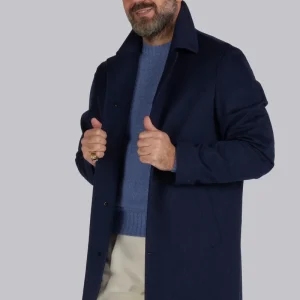 Cappotto In Cashmere Blu Navy Loro Piana
