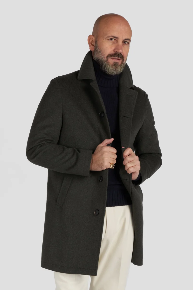 Cappotto In Cashmere Verde Loro Piana