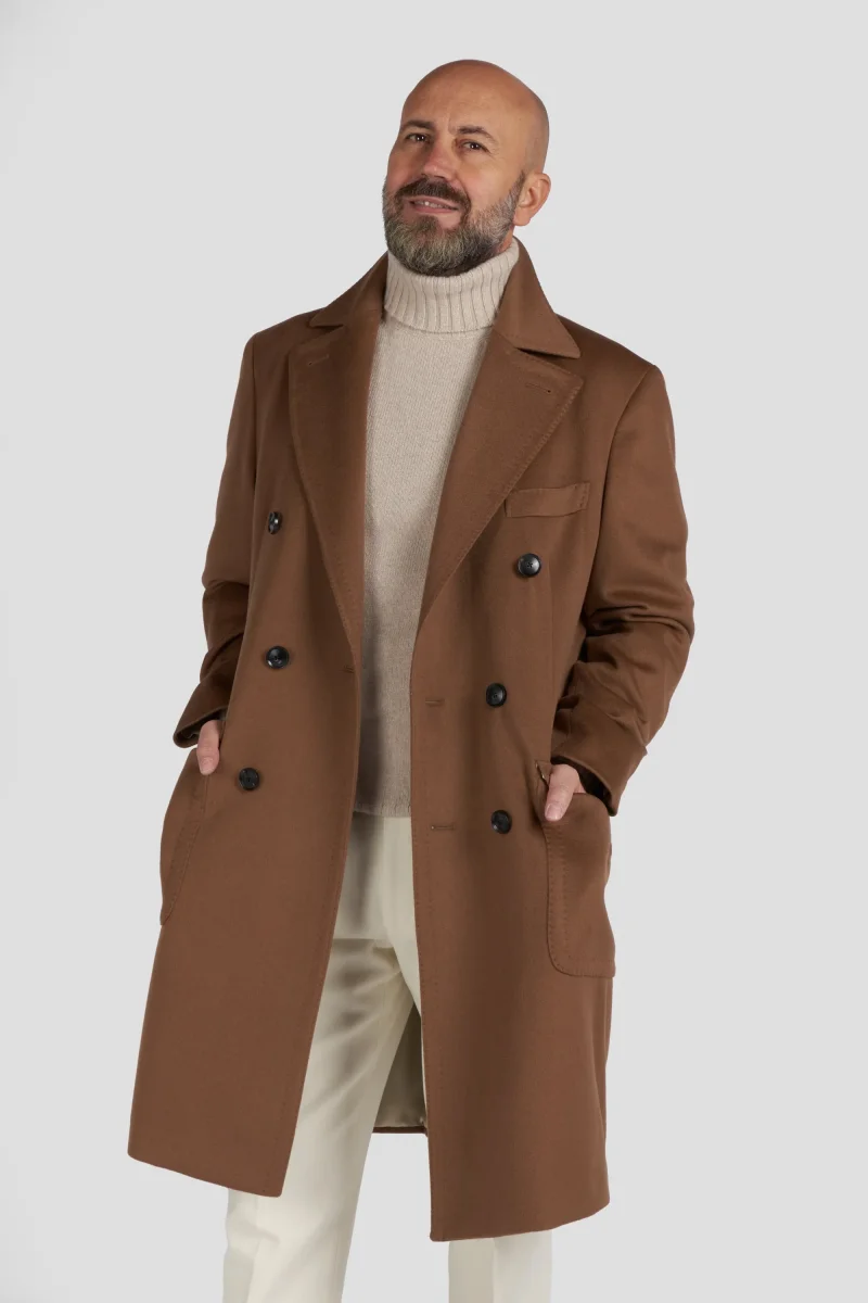 Cappotto Doppiopetto In Cashmere Loro Piana Cammello