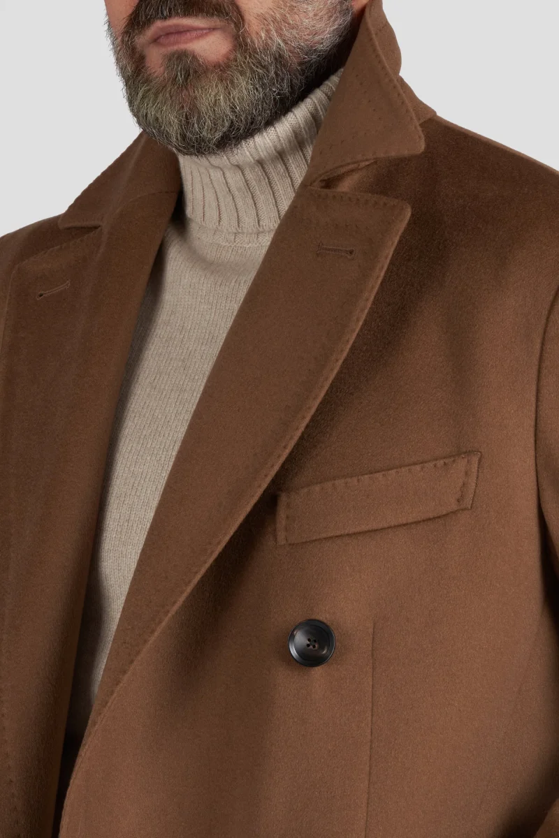 Cappotto Doppiopetto In Cashmere Loro Piana Cammello - immagine 3