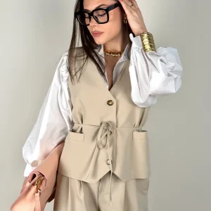 Gilet Morgana beige