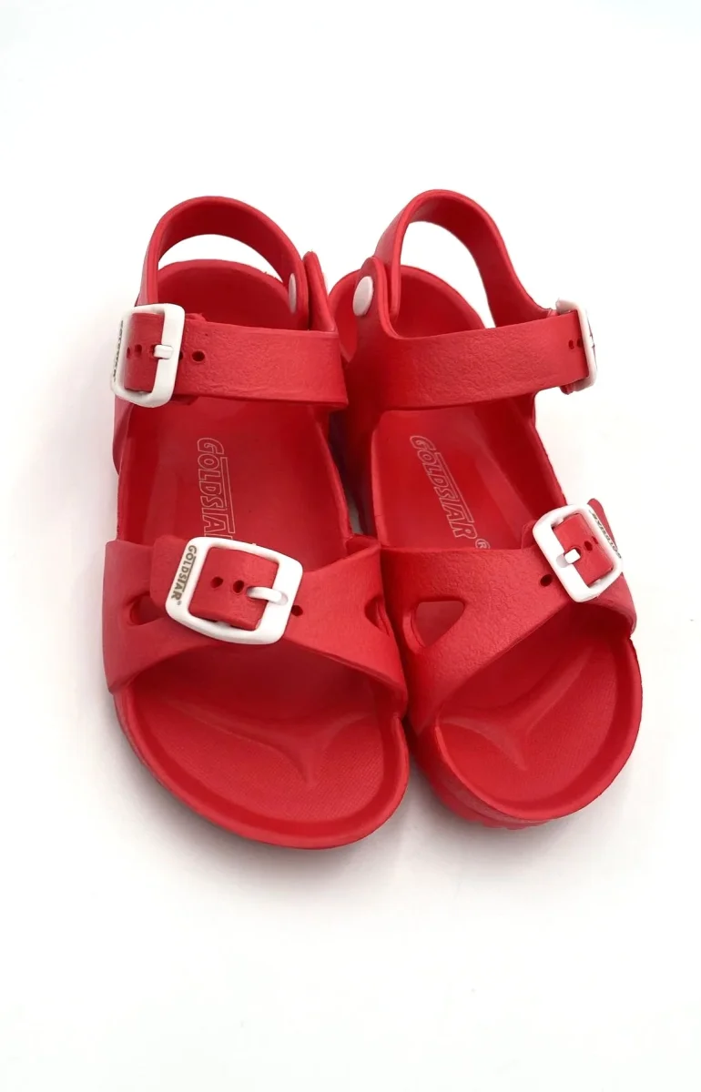 Goldstar Sandaletto unisex per bambini in gomma - Regolabile, rosso - immagine 2
