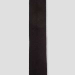 Cravatta In Seta Cashmere E  Lana Marrone