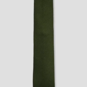 Cravatta In Seta Cashmere E Lana Verde