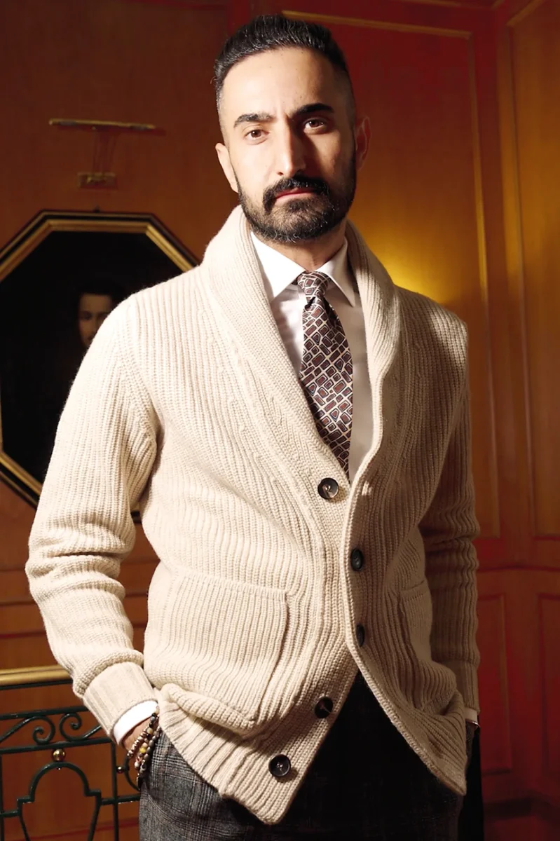 Cardigan Collo Sciallato