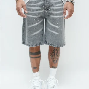 Jeans short Brillantini grey