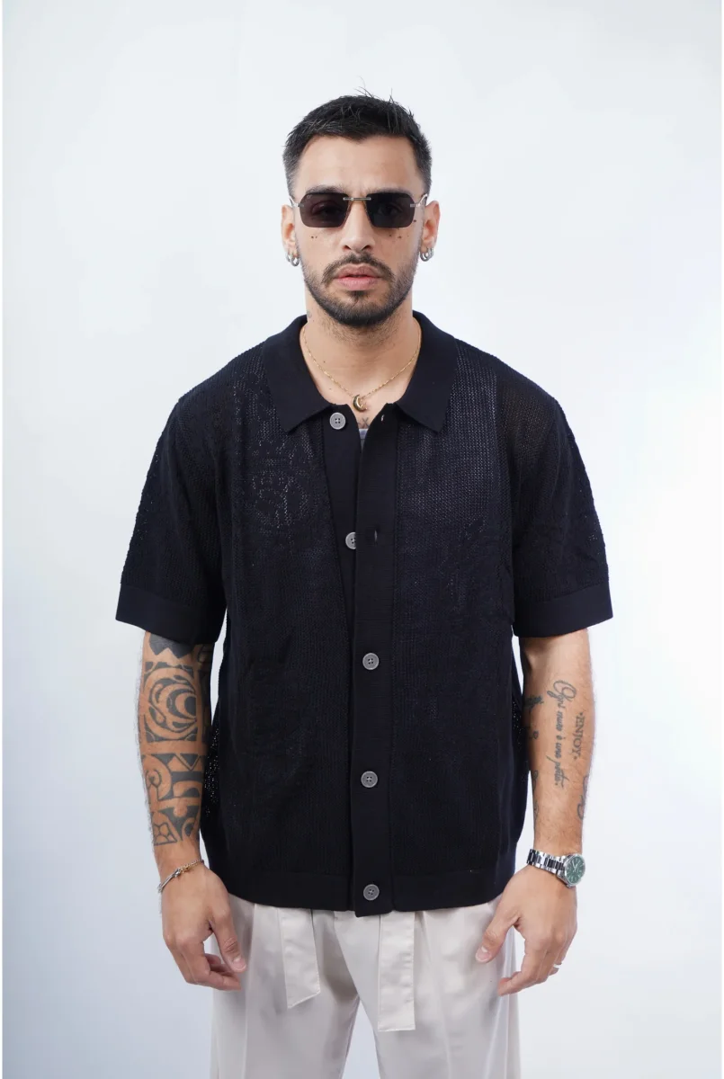 Cardigan polo in filo 3375 (vari colori)