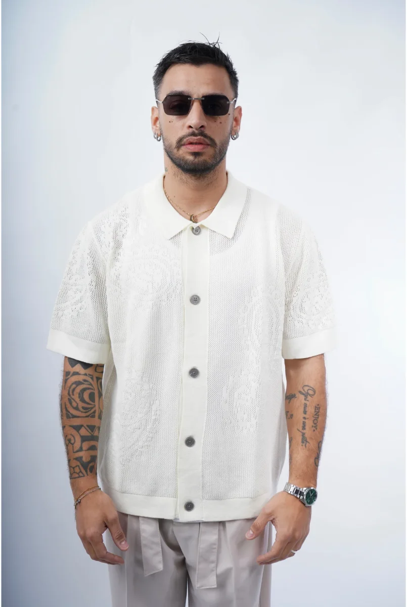 Cardigan polo in filo 3375 (vari colori) - immagine 3