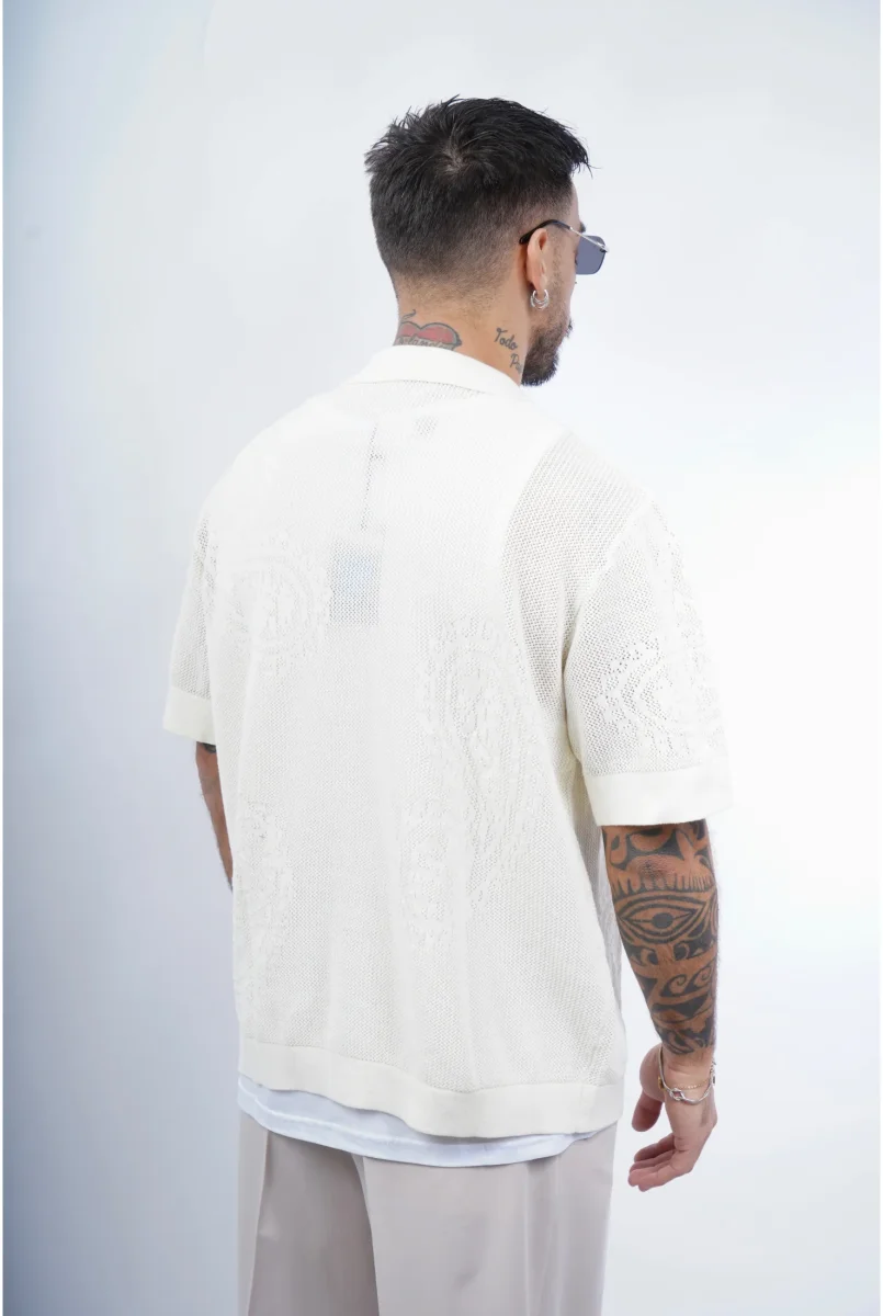 Cardigan polo in filo 3375 (vari colori) - immagine 7