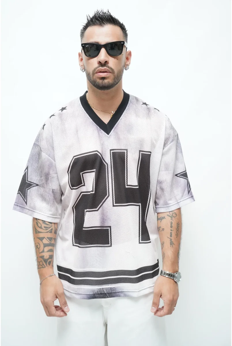 T-shirt PRESENT DAY rete stampa - immagine 2