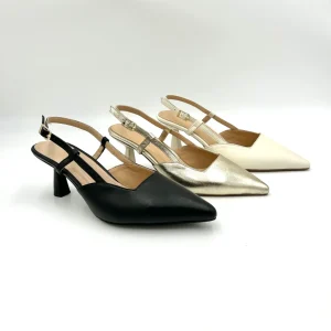 Daphne Décolleté Slingback in Vera Pelle – Eleganza e Comfort per Ogni Occasione