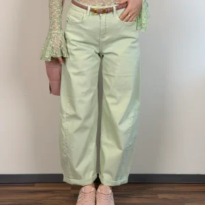 Jeans Terry verde salvia