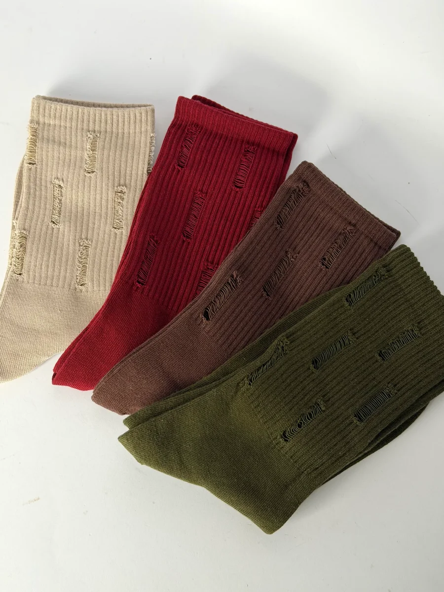 Calzini sfrangiati - 4 colori - immagine 3