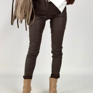 Pantalone in ecopelle BEA moro