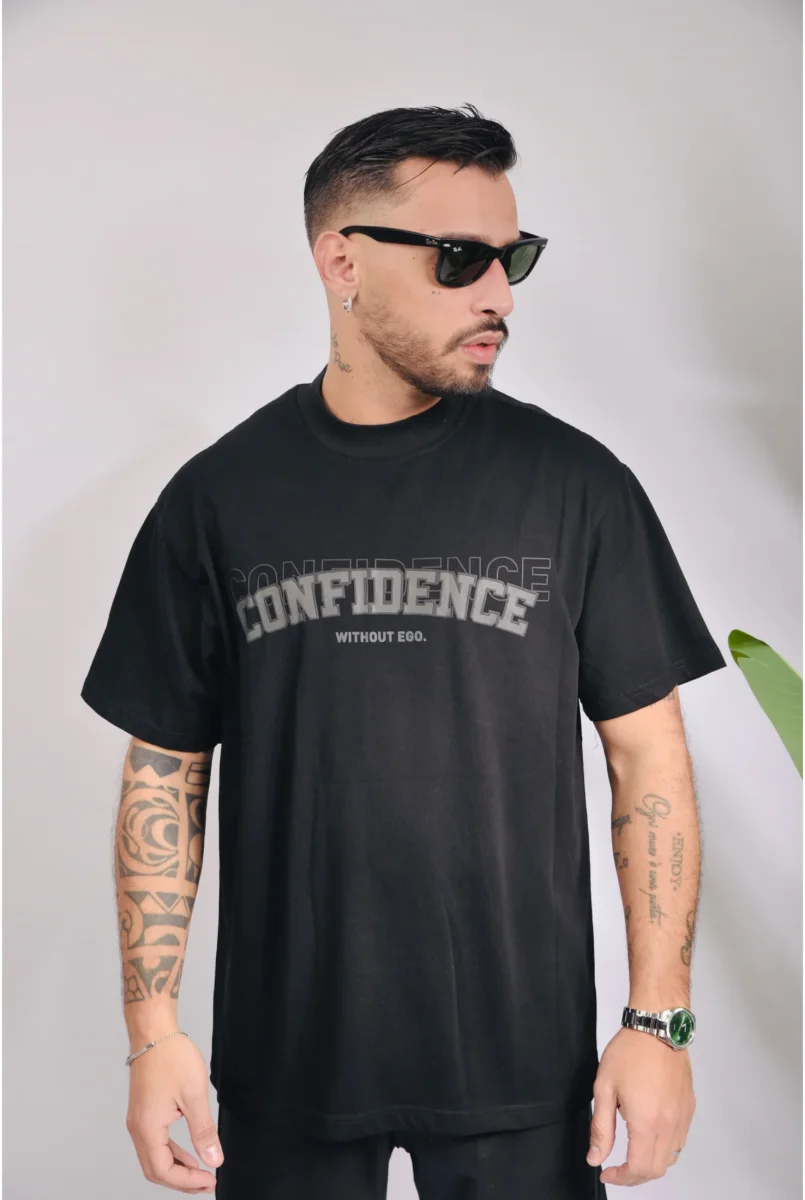 T-shirt CONFIDENCE Nera - immagine 4