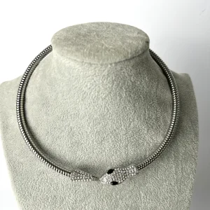 Maxi Collana serpe girocollo argento