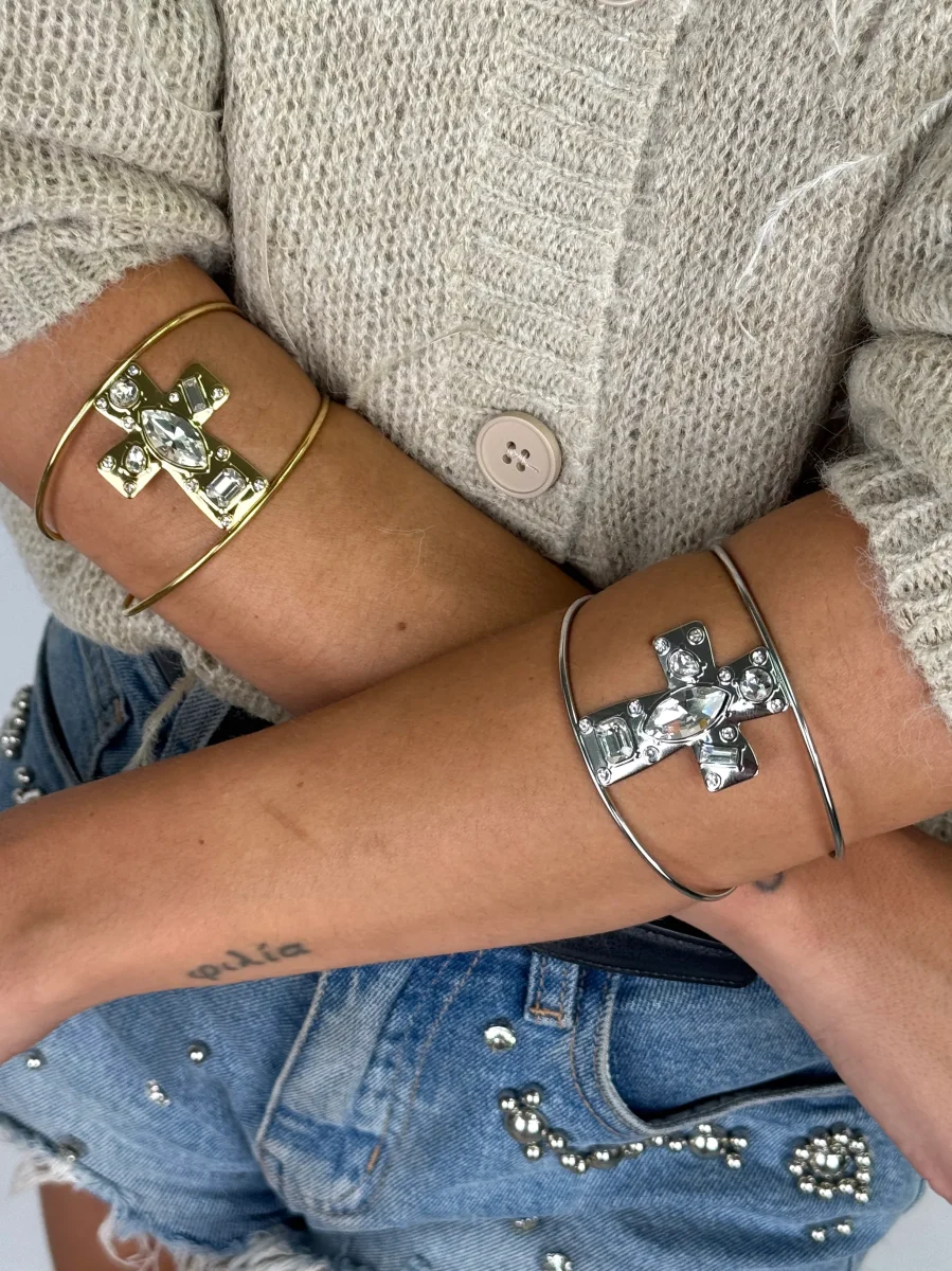 Bracciale rigido maxi croce - immagine 2