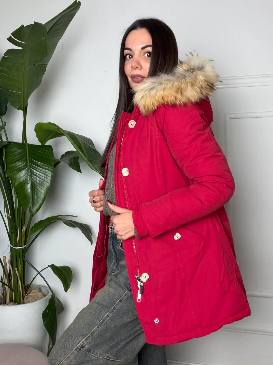 Giaccone Parka rosso - immagine 5