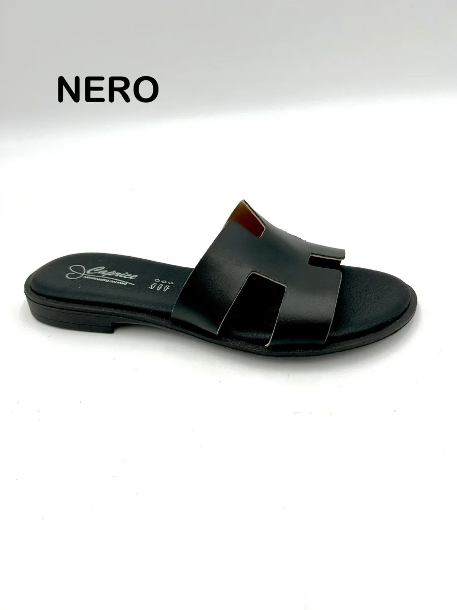 Caprice Ciabattina ispirazione H - memory foam / nero, oro, bianco, cuoio - immagine 3