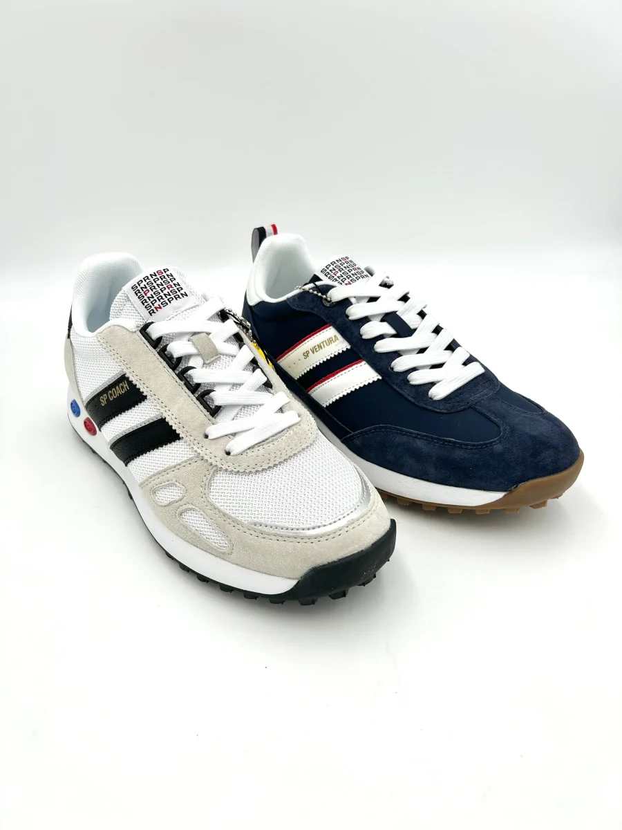 Soprani Sneakers uomo in memory foam - grigio e blu - immagine 2