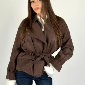 Giubbino Regina scamosciato moro